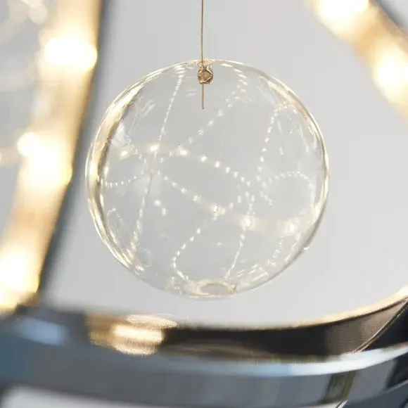 Hoop Ceiling Light with LED - Chrome, Metal