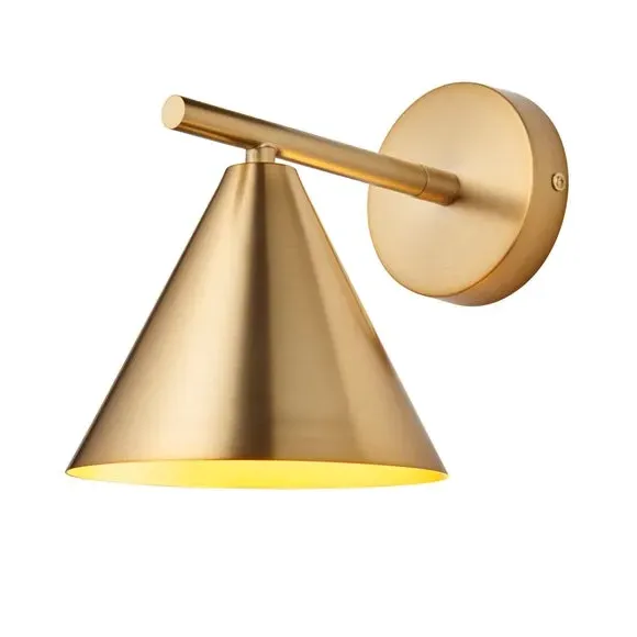 Industrial Wall Light with Adjustable Arm - Gold