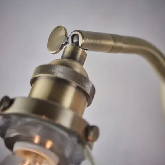 Industrial Wall Light with Adjustable Head - Gold