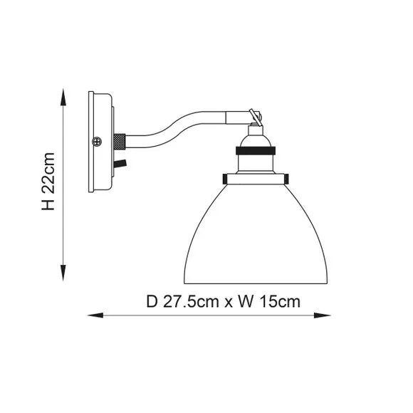 Industrial Wall Light with Adjustable Head - Gold