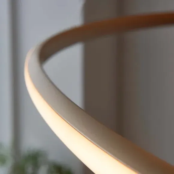 Large Pendant Light with Swirl Design - Gold