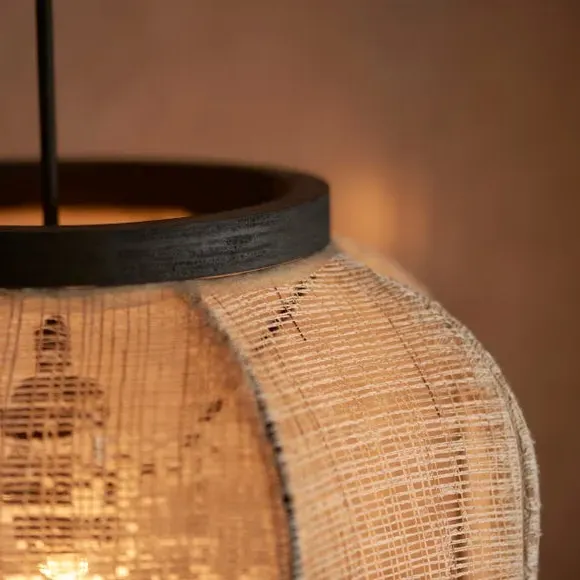 Medium Pendant Light - Black, Plywood