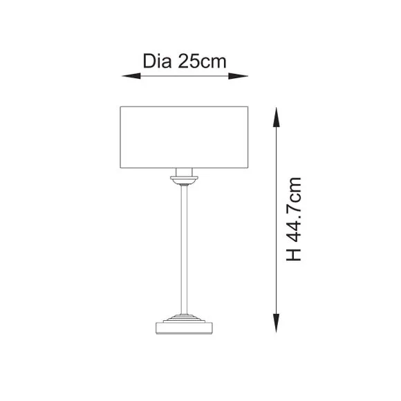 Mid Century Table Lamp - Gold, Linen