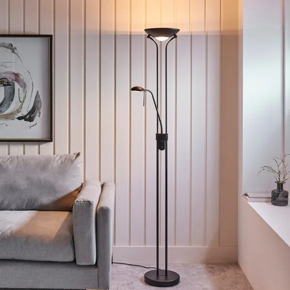 Mother & Child Floor Lamp with Dimmer - Black, Steel image