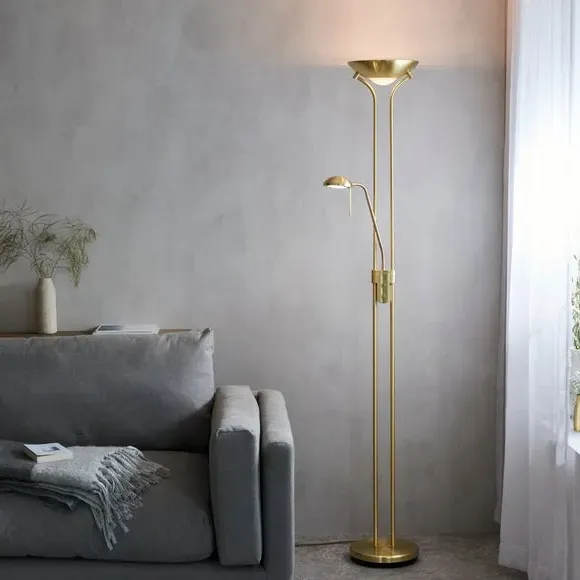 Mother & Child Floor Lamp with Dimmer - Brass, Steel