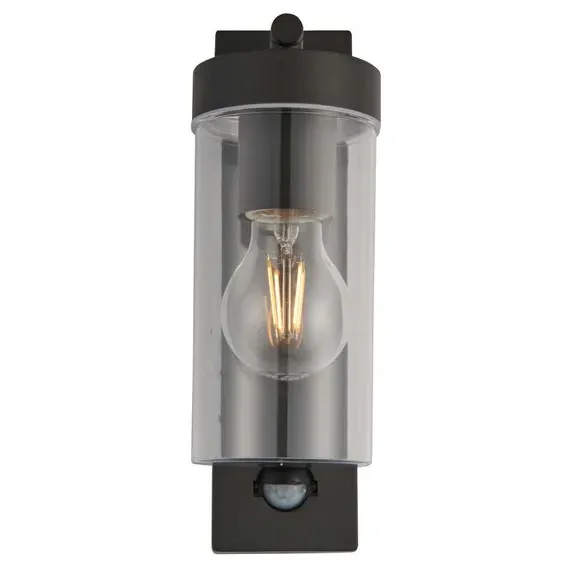 Outdoor PIR Sensor Wall Light - Grey, Steel