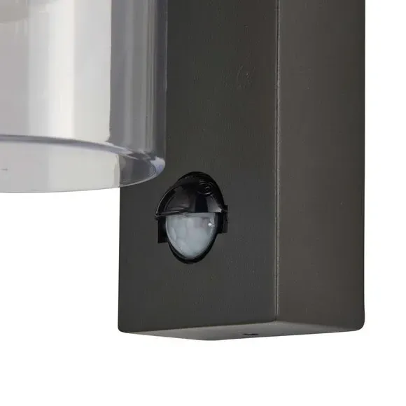 Outdoor PIR Sensor Wall Light - Grey, Steel