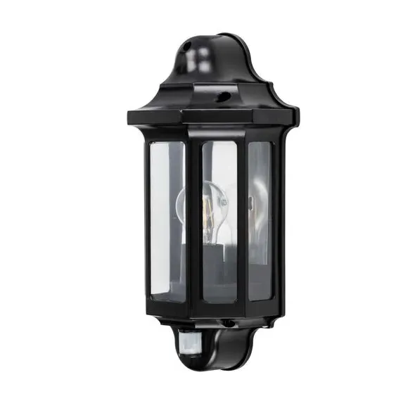 Outdoor PIR Wall Light - Black, Aluminium