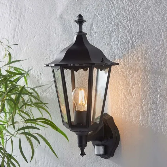 Outdoor PIR Wall Light - Black, Aluminium image