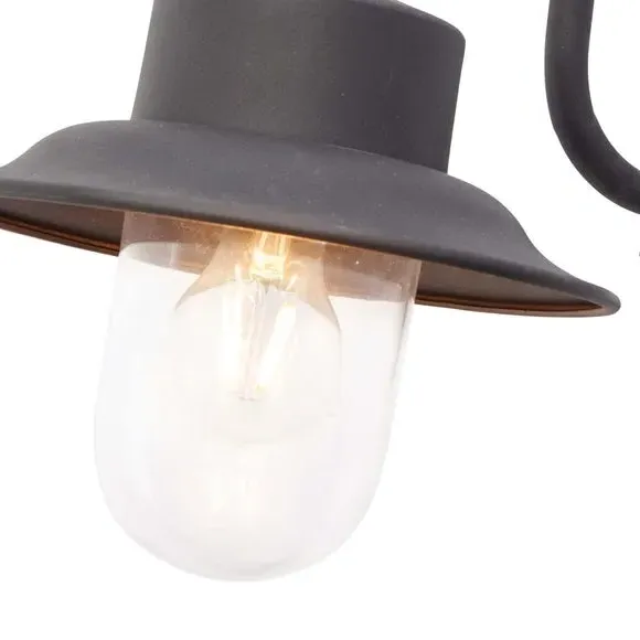 Outdoor PIR Wall Light - Black, Metal