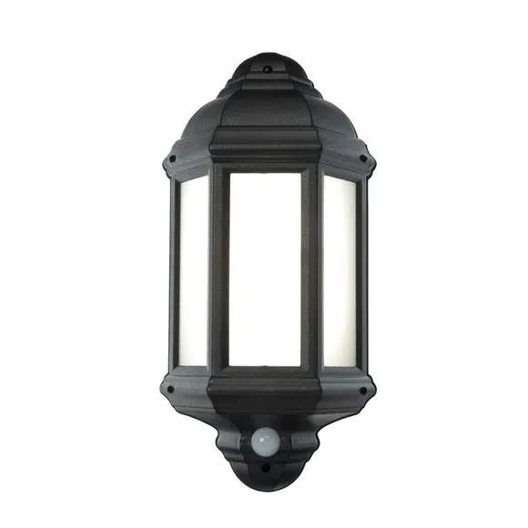 Outdoor PIR Wall Light - Black, Textured