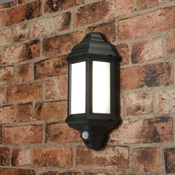 Outdoor PIR Wall Light - Black, Textured image