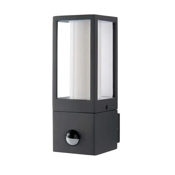 Outdoor PIR Wall Light - Grey, Aluminium