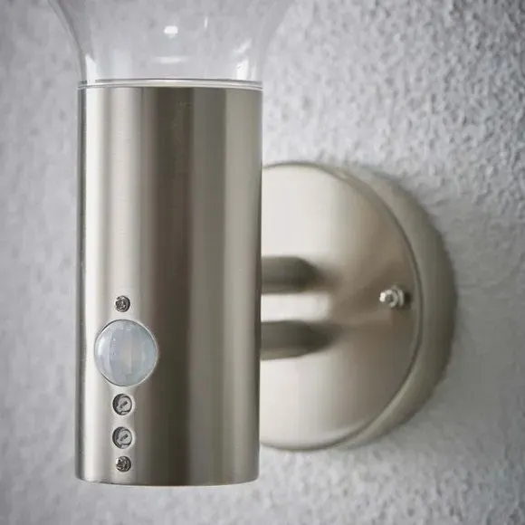 Outdoor PIR Wall Light - Silver