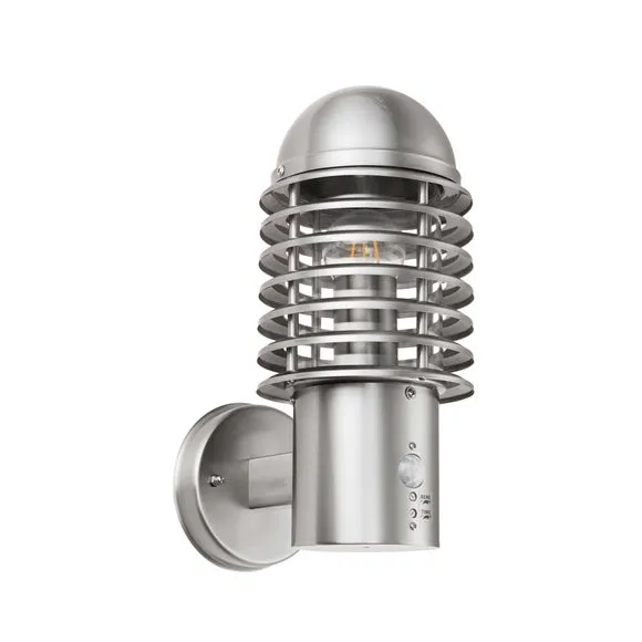Outdoor PIR Wall Light - Silver, Steel
