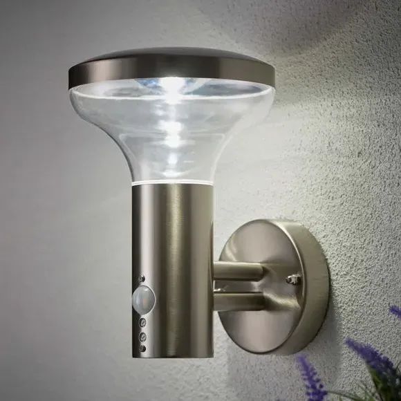 Outdoor PIR Wall Light - Silver image