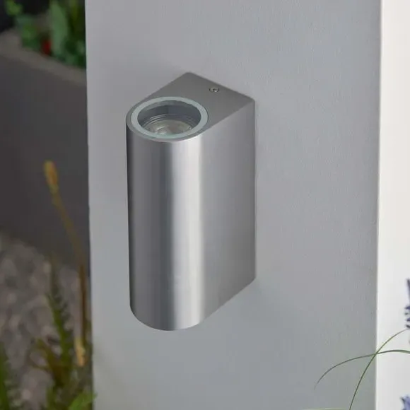 Outdoor Wall Light 2-Light Design - Silver