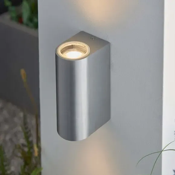 Outdoor Wall Light 2-Light Design - Silver image