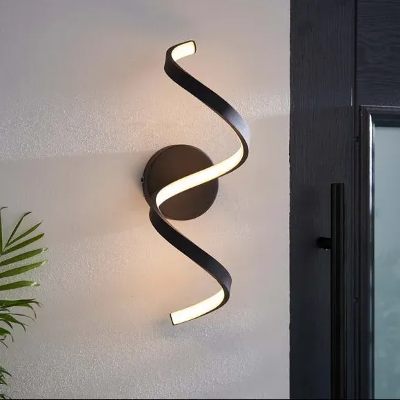 Outdoor Wall Light with LED - Black, Aluminium image