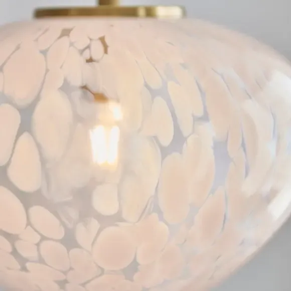 Pendant Light with Adjustable Stem - Gold, Glass