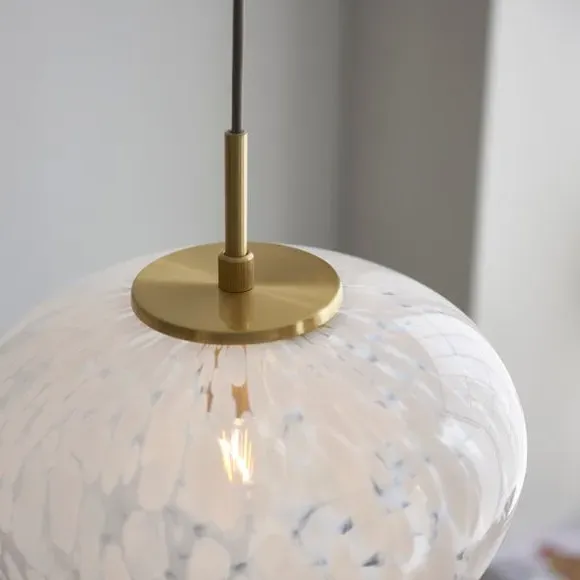 Pendant Light with Adjustable Stem - Gold, Glass