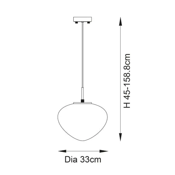 Pendant Light with Adjustable Stem - Gold, Glass
