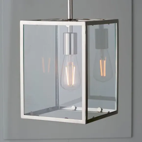 Pendant Light with Chain - Nickel, Metal