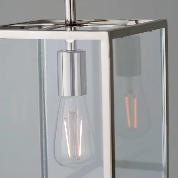 Pendant Light with Chain - Nickel, Metal