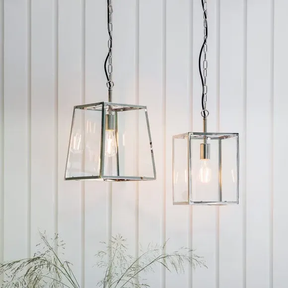 Pendant Light with Chain - Nickel, Metal