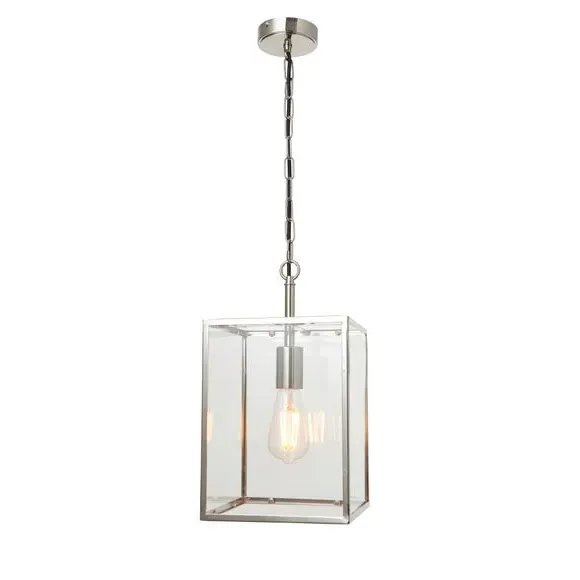 Pendant Light with Chain - Nickel, Metal