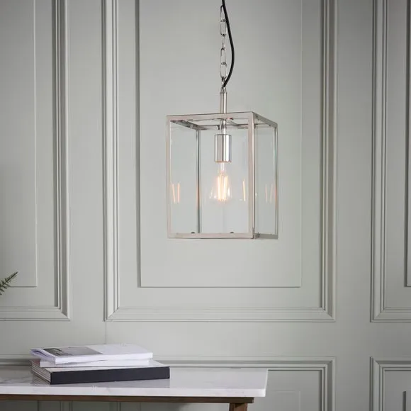 Pendant Light with Chain - Nickel, Metal image
