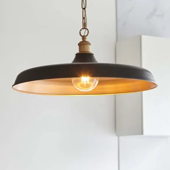 Pendant Light with Dimmer - Black, Metal