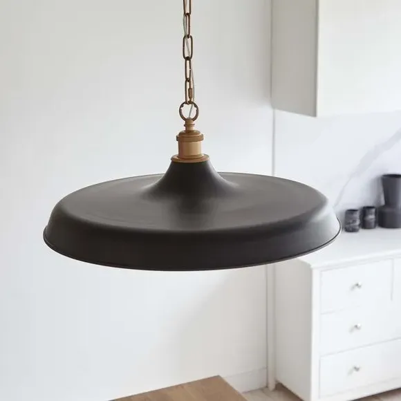Pendant Light with Dimmer - Black, Metal