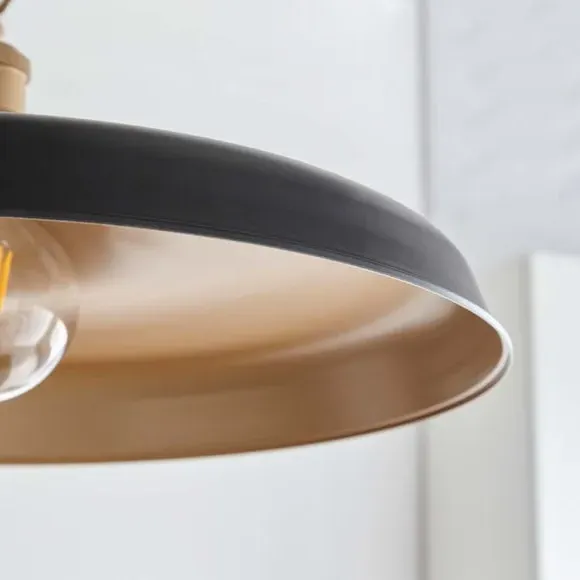 Pendant Light with Dimmer - Black, Metal