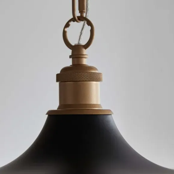 Pendant Light with Dimmer - Black, Metal