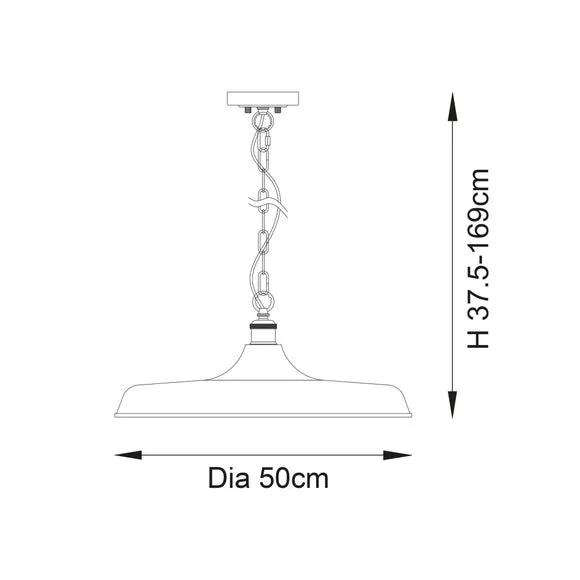 Pendant Light with Dimmer - Black, Metal