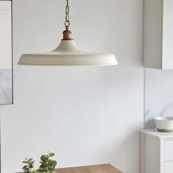 Pendant Light with Dimmer - White, Metal