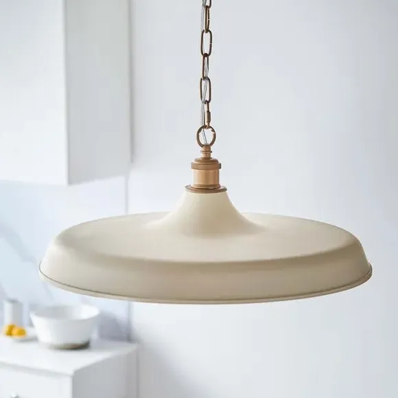 Pendant Light with Dimmer - White, Metal