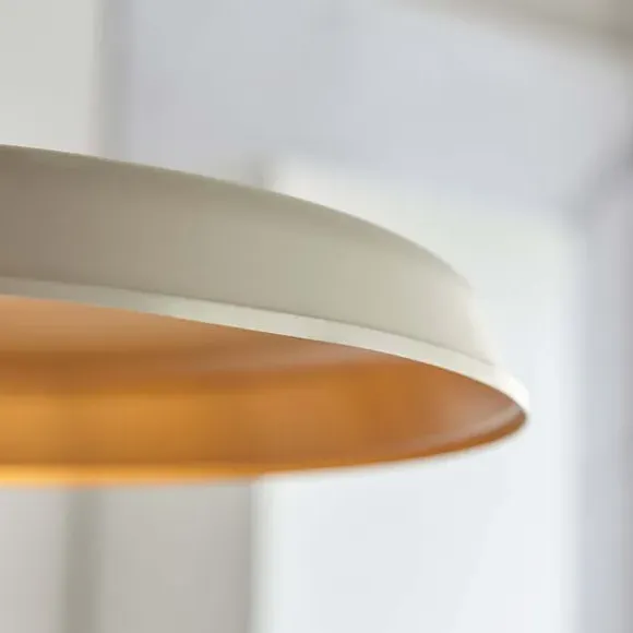 Pendant Light with Dimmer - White, Metal