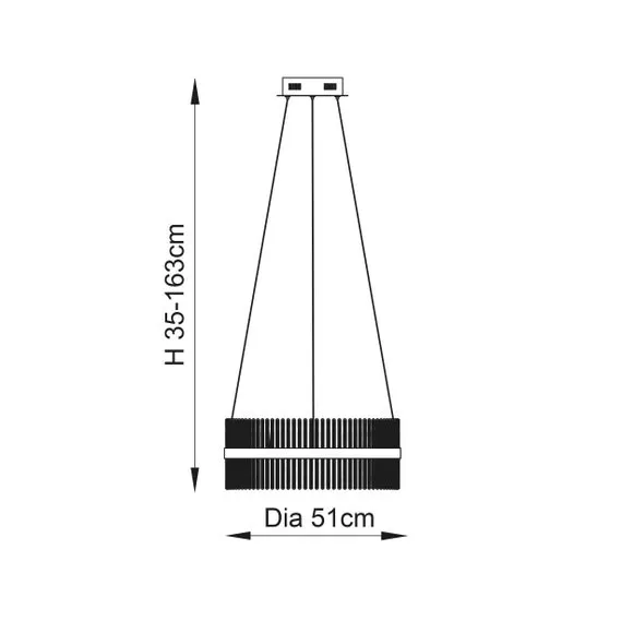 Pendant Light with Glass Rods - Gold, Metal