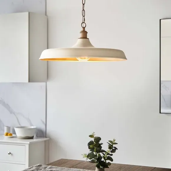 Pendant Light with Gold Finish - White, Metal image