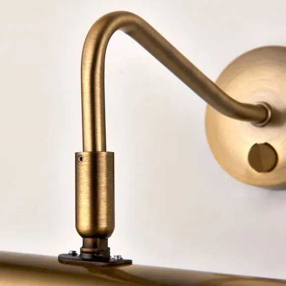 Picture Wall Light with Switch - Antique Brass