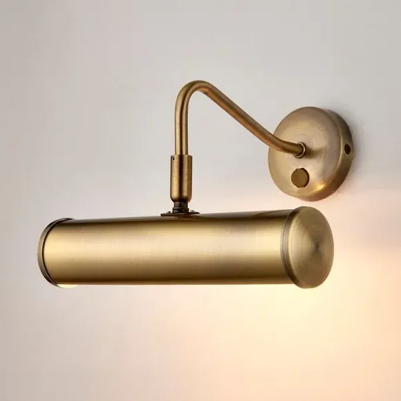 Picture Wall Light with Switch - Antique Brass image