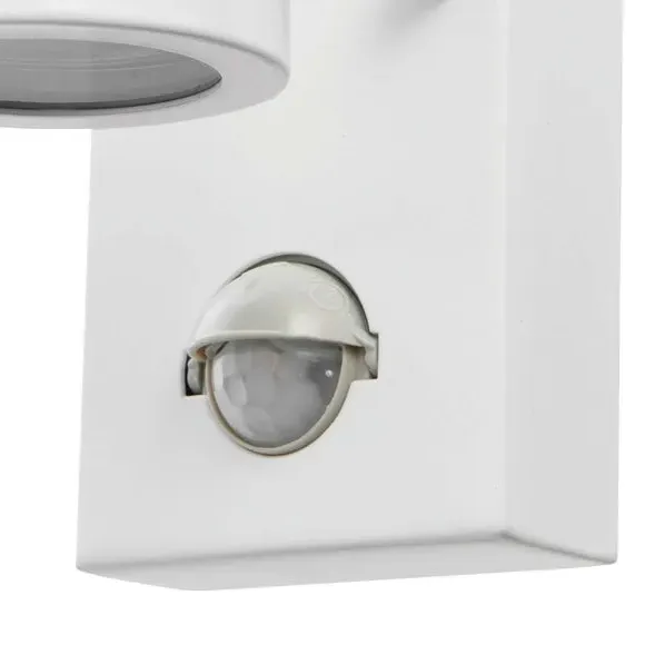 PIR Sensor Outdoor Wall Light - White, Steel