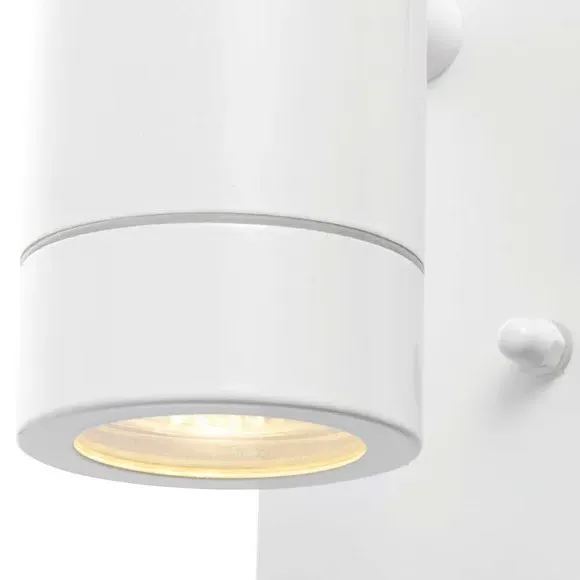 PIR Sensor Outdoor Wall Light - White, Steel