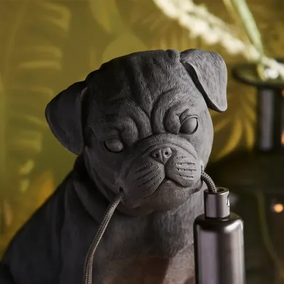 Puppy Table Lamp with Switch - Black, Resin
