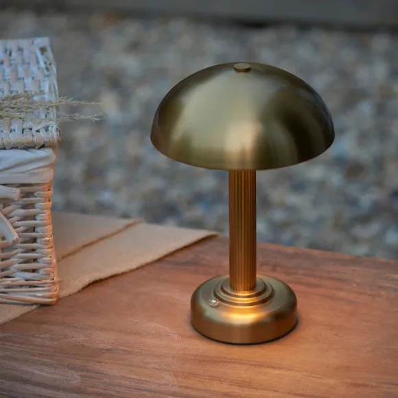 Rechargeable LED Table Lamp with Touch Dimmer - Gold