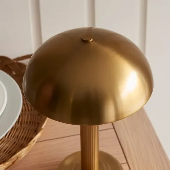 Rechargeable LED Table Lamp with Touch Dimmer - Gold