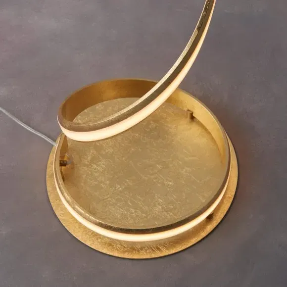 Reed LED Floor Lamp - Gold, Metal