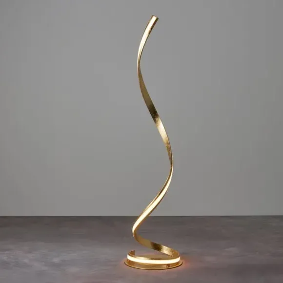 Reed LED Floor Lamp - Gold, Metal image